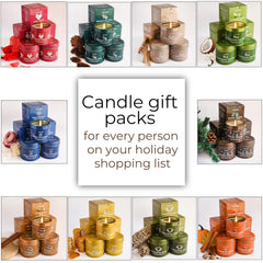 Three soy candles in a pack for aromatherapy