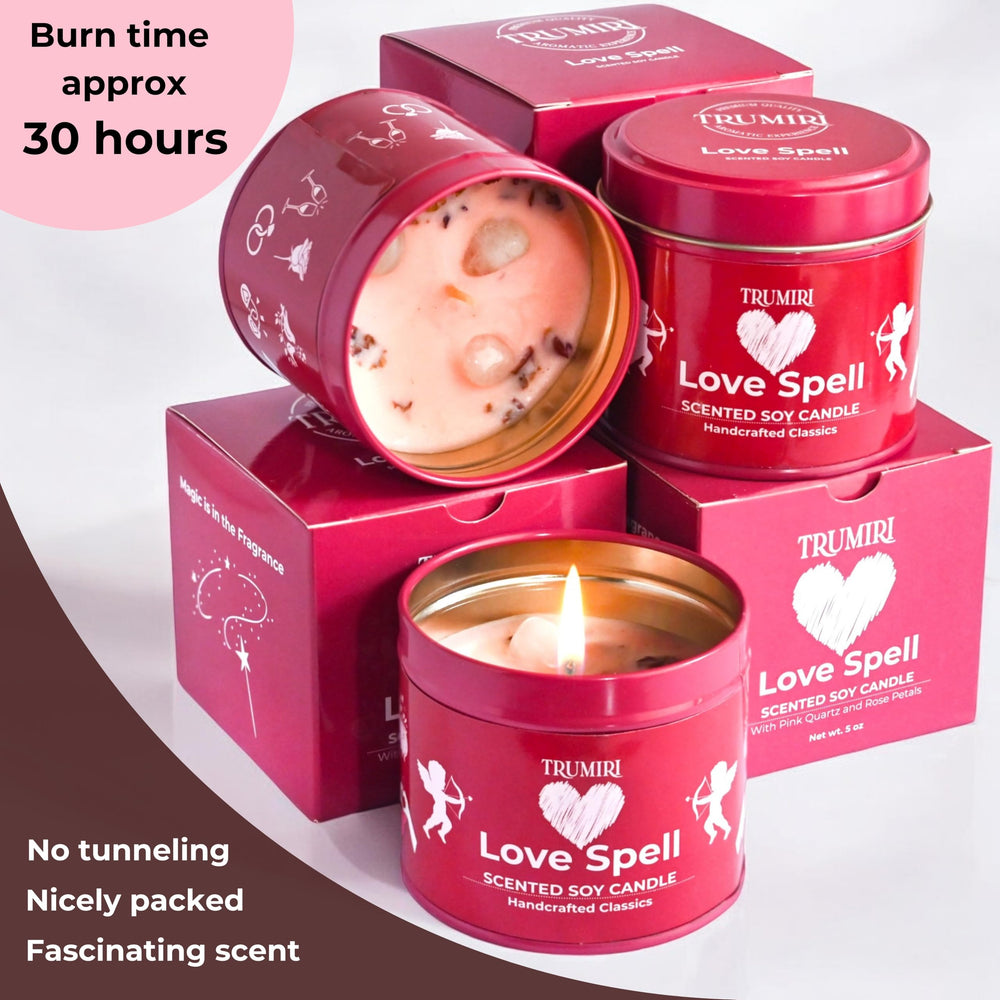 Love Spell candle set packaging