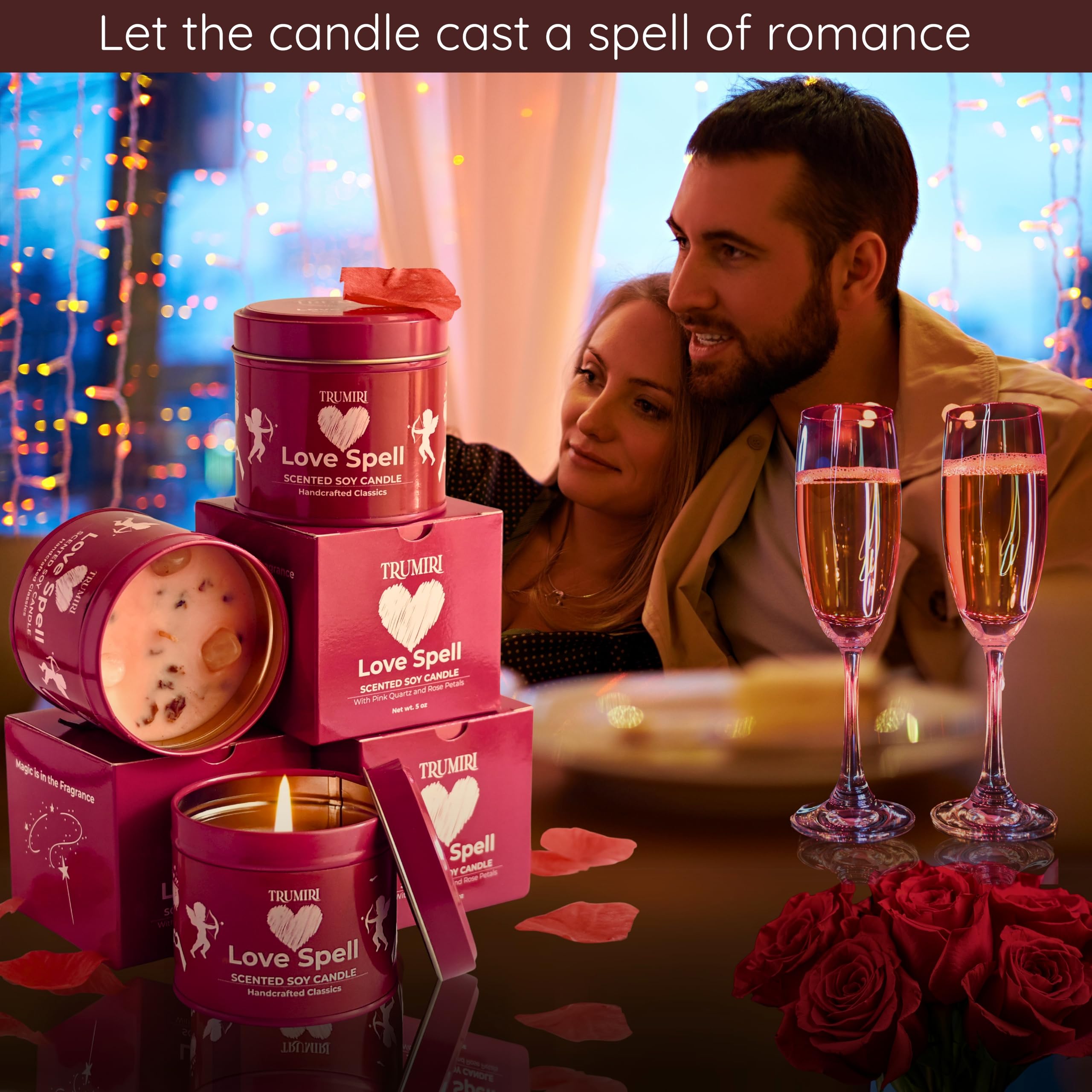 Non-toxic soy candle burning with soft glow