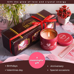 Aromatherapy spa ambiance with Love Spell candles