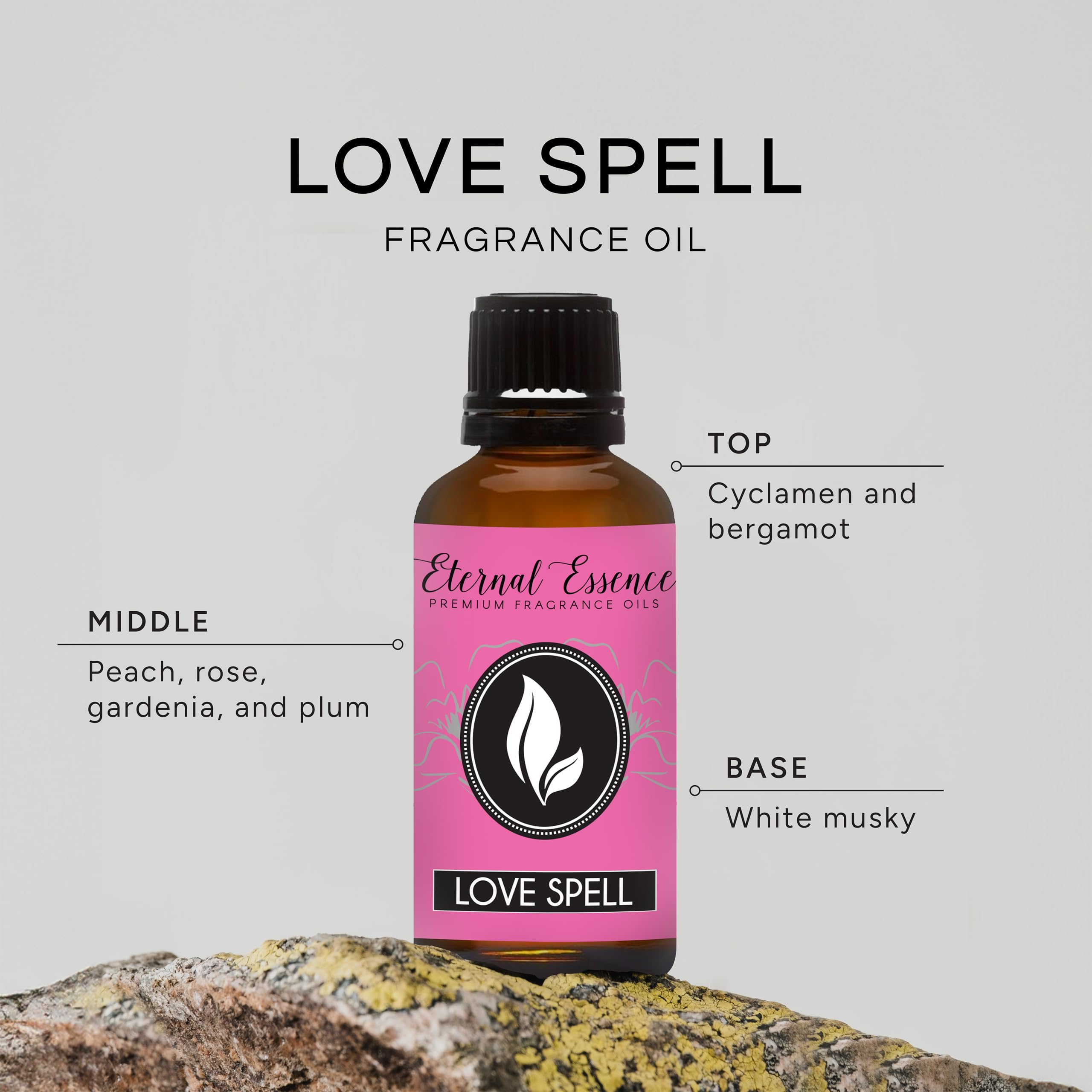 Tamperproof ribbed cap for Love Spell Type bottle