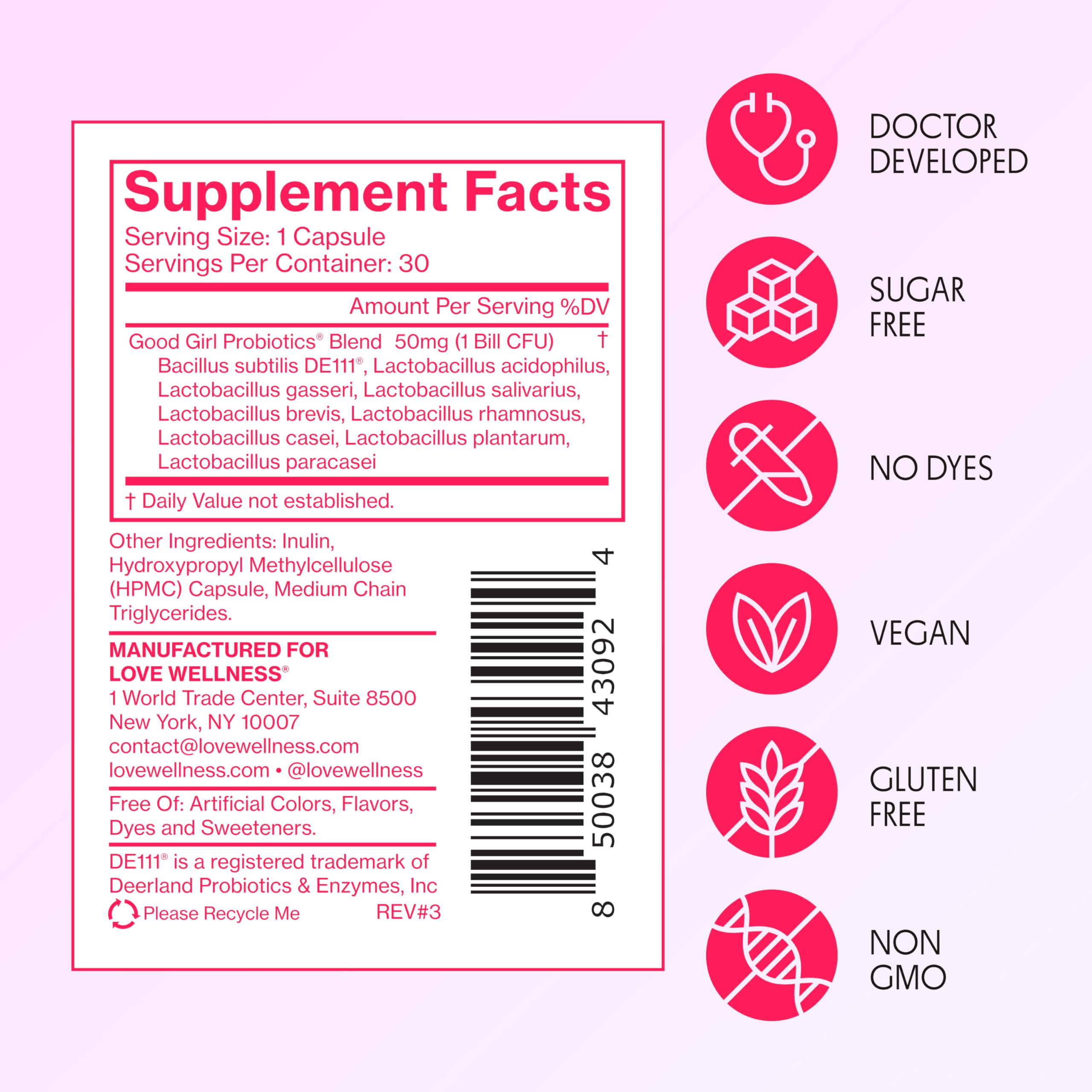 60-day supply packaging for Good Girl Probiotics