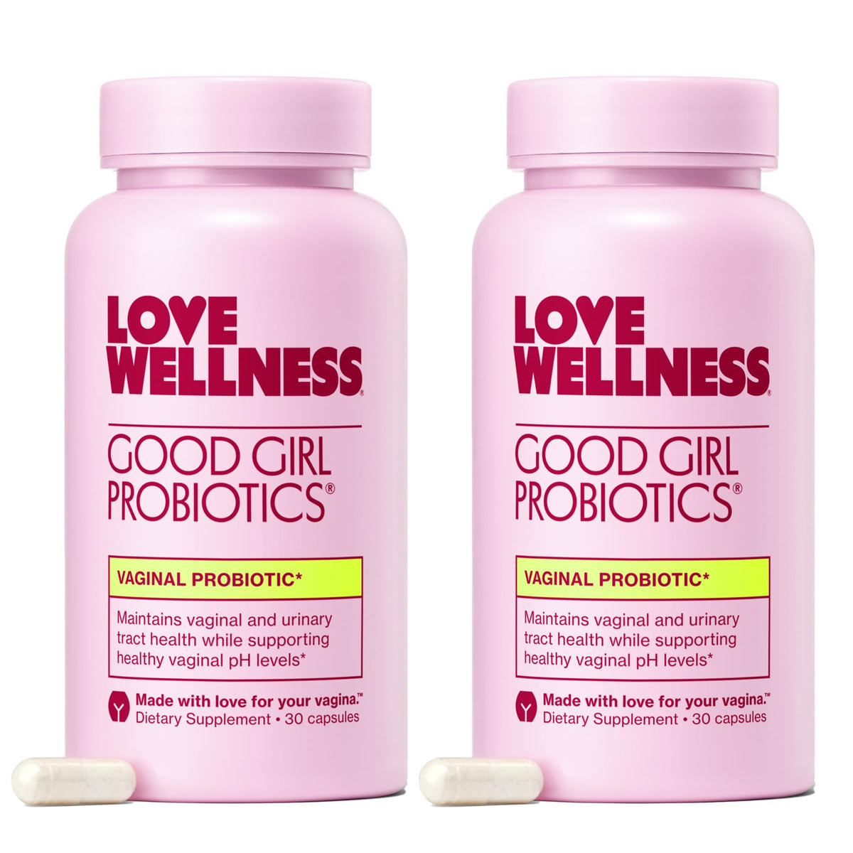 Love Wellness Good Girl Probiotics 60-count bottle