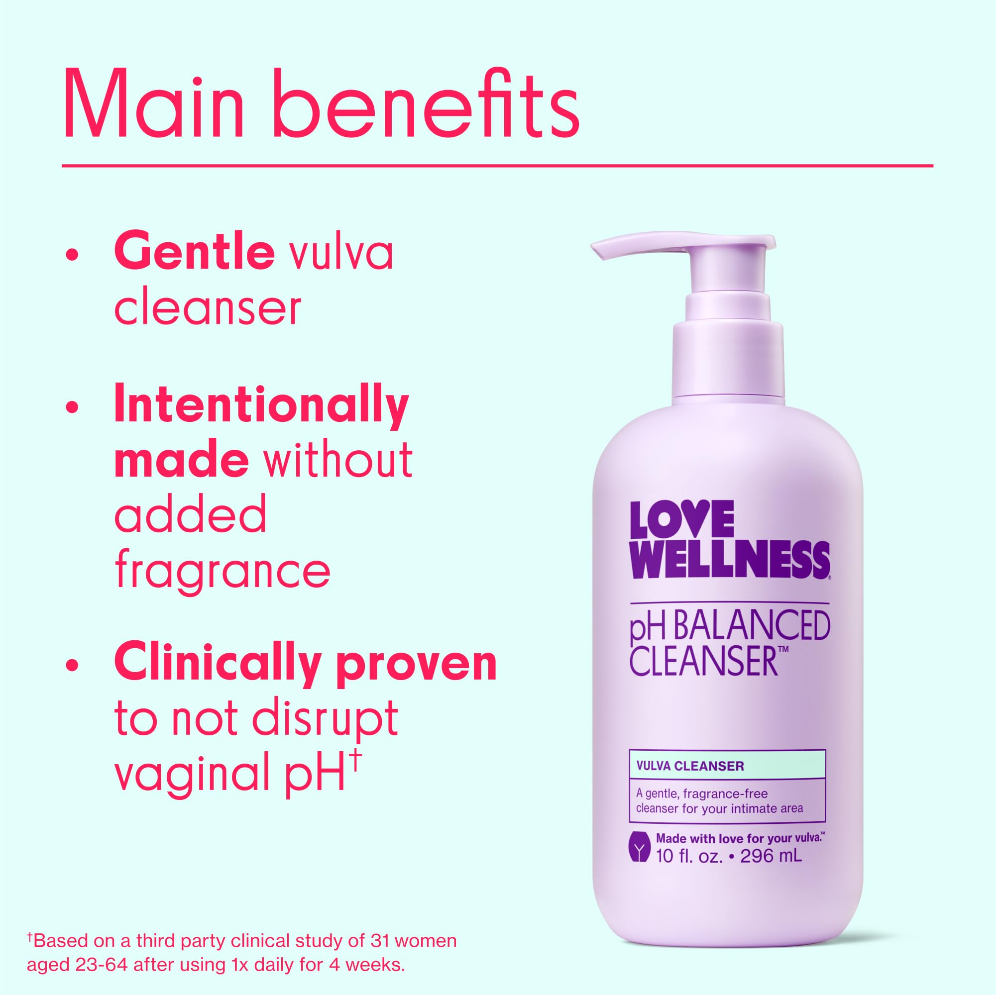 Love Wellness cleanser aloe vera image highlights soothing care for irritation-free washing