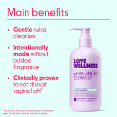 Love Wellness cleanser aloe vera image highlights soothing care for irritation-free washing