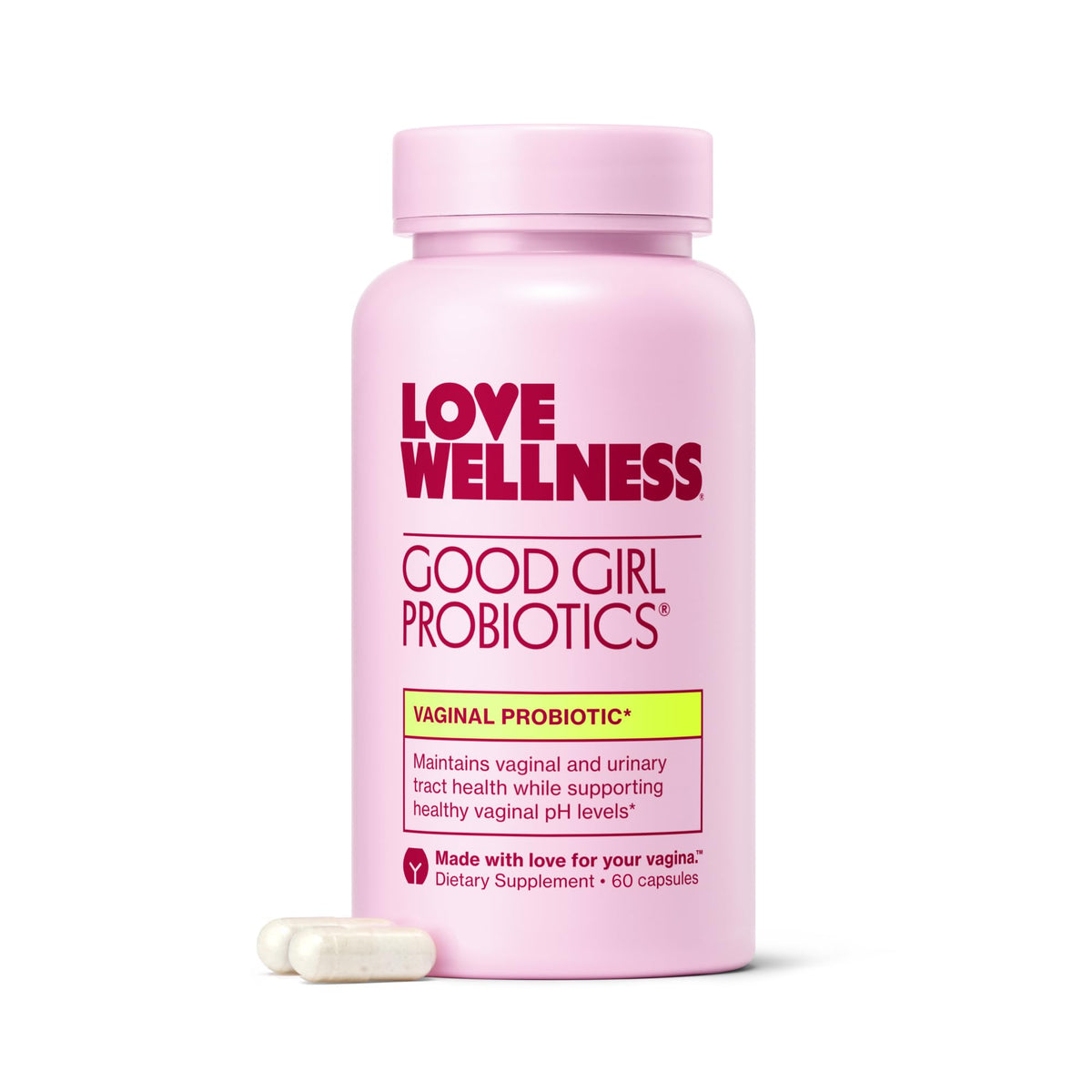 Love Wellness Good Girl Probiotics bottle front view