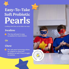 Allergen-free, vegan, sugar-free LoveBug Kids Probiotics packaging