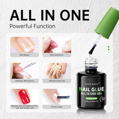 Love Easy precision nozzle enables precise nail tip adhesion.