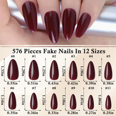 LoveOurHome almond nails in glossy colors for quick touch ups.