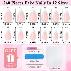 LoveOurHome nude-base almond press-ons for versatile short nail looks