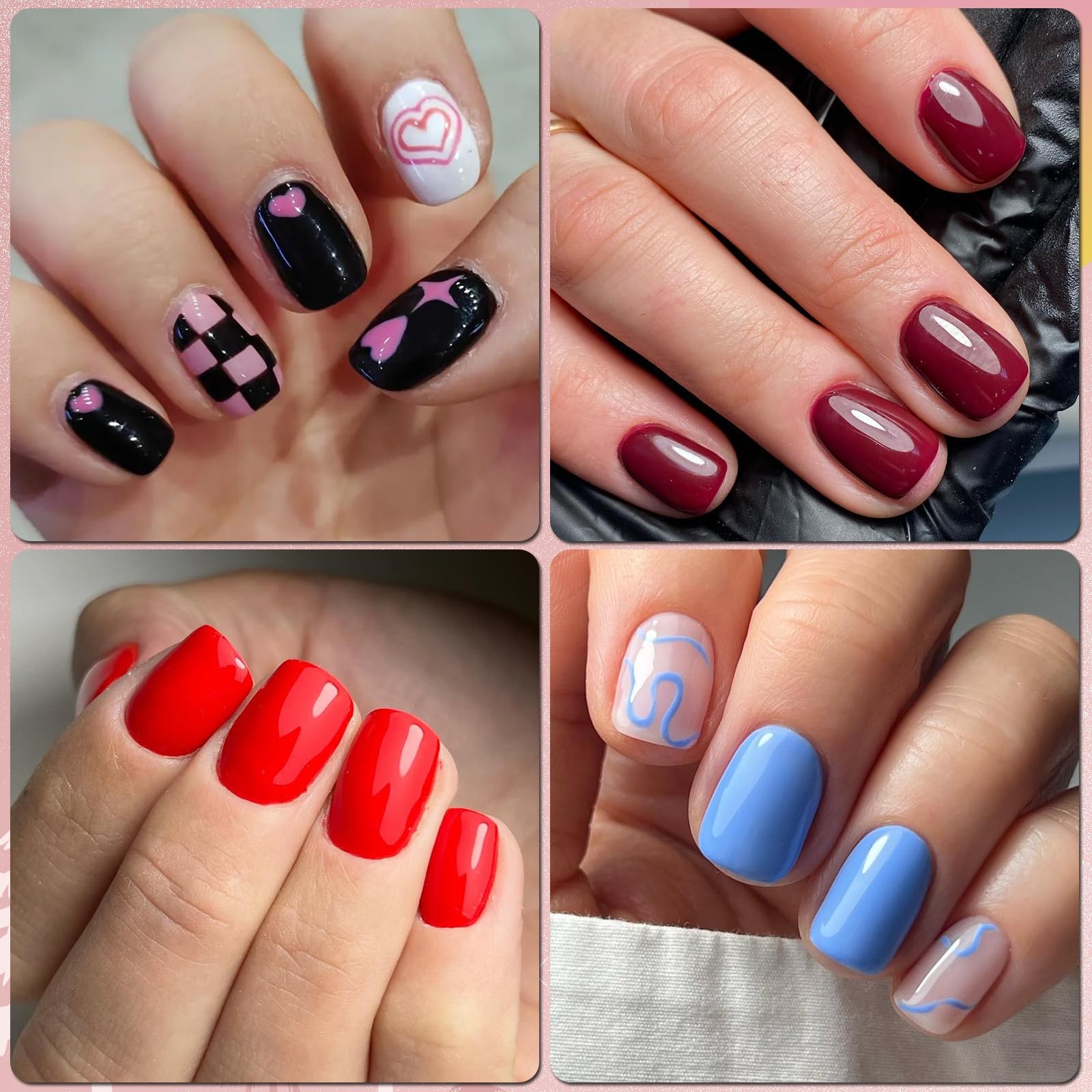LoveOurHome French tips nude and black nails for elegant style options