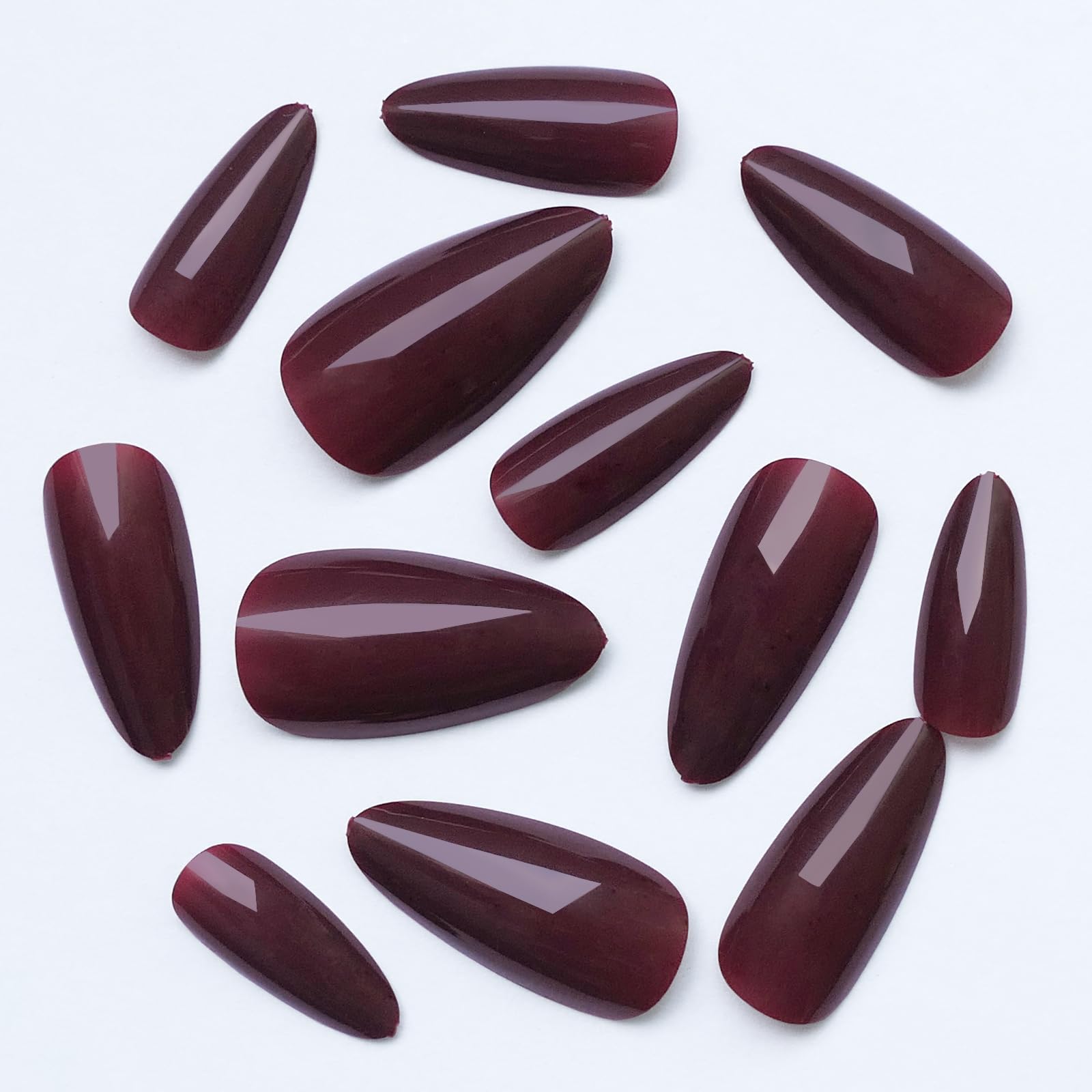 LoveOurHome hands wearing press-on nails for everyday wear.