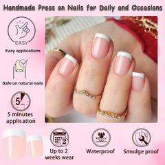 LoveOurHome lightweight press-on nails for comfortable long wear and easy typing