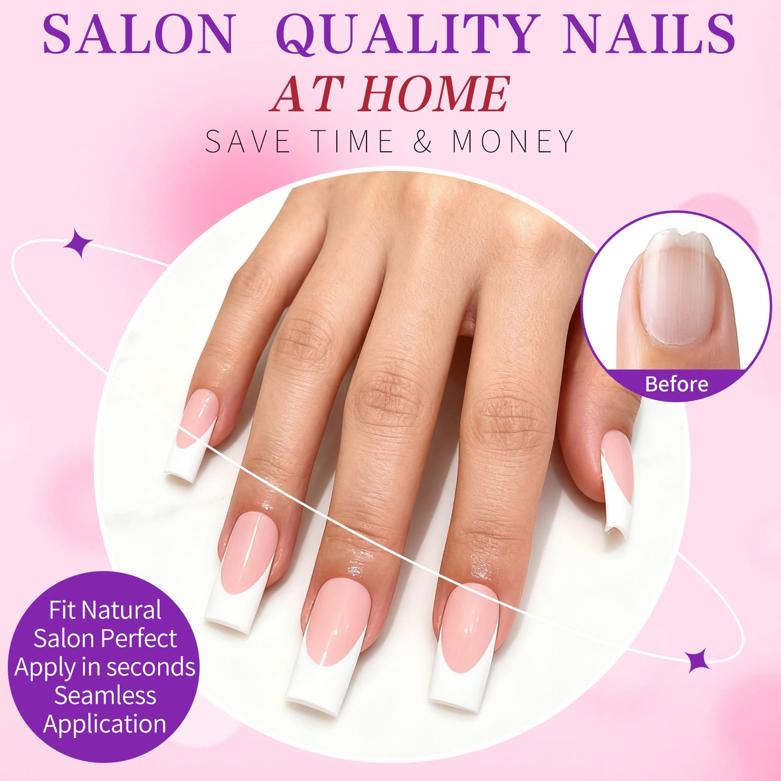 LoveOurHome nail file included to perfect edges for a neat fit.