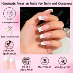 LoveOurHome nail glue tube included for quick, secure nail application.