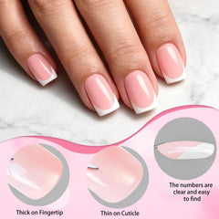 LoveOurHome nail glue tube included for secure, DIY press-on application.