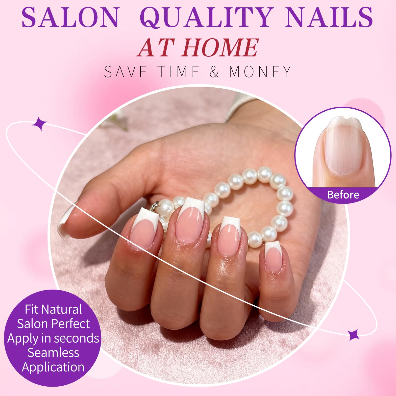 LoveOurHome short coffin nails come in 12 sizes for a precise fit.