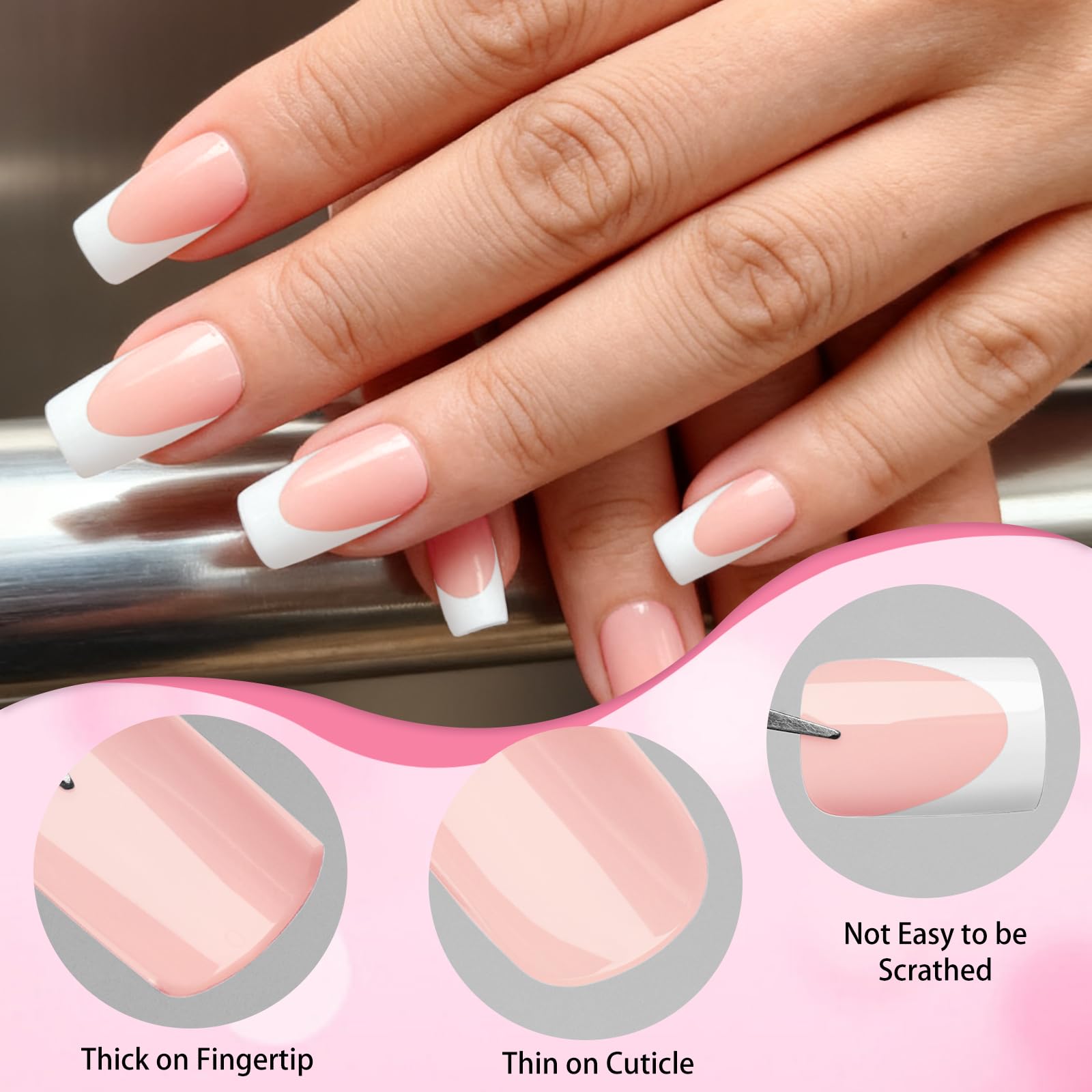 LoveOurHome Nude base with white tip close-up showing modern style.