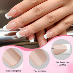LoveOurHome nude-beige nails medium square for versatile daily wear.