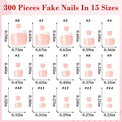 LoveOurHome nude pink press-on toenails with white tips for elegant everyday wear