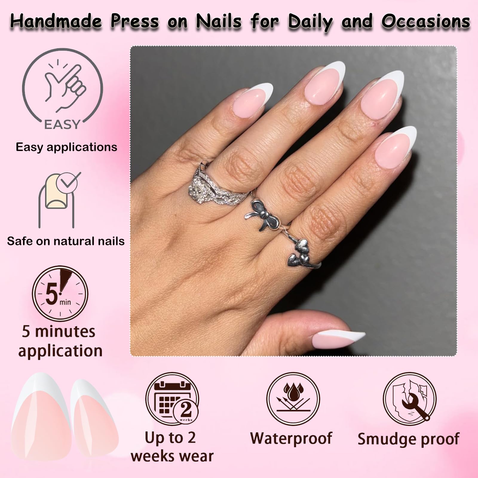 LoveOurHome 12 sizes for a snug fit on various nail shapes