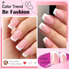 LoveOurHome reusable French tip press-on nails for multiple outings