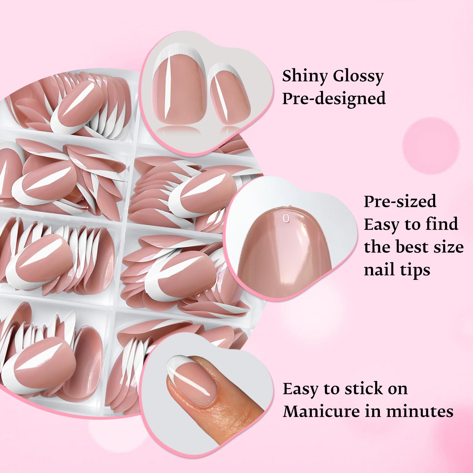 LoveOurHome sturdy press-on nails resist chipping for lasting style throughout the week.