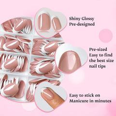 LoveOurHome sturdy press-on nails resist chipping for lasting style throughout the week.