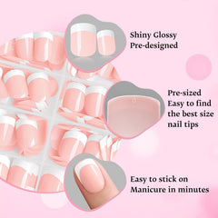LoveOurHome versatile French tip nails for casual and formal looks