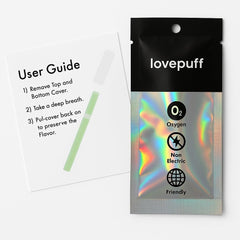 Product layout and packaging of LovePuff habit replacement stick