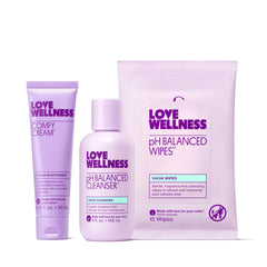 Love Wellness Comfy Cream tube delivering soothing vulva moisture after shaving