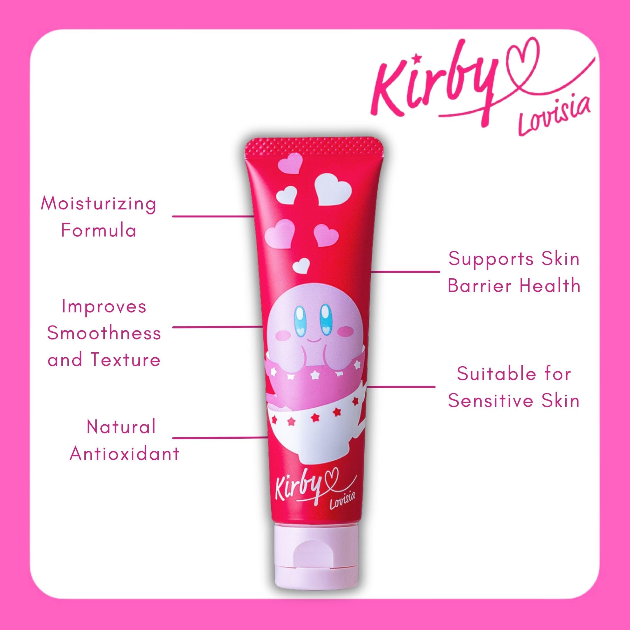 Lovisia Kirby hand cream packaging box with gift-ready pink design