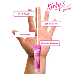Gentle massage of Lovisia Kirby cream into palm