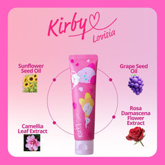Texture close-up of Lovisia Kirby hand cream showing non-sticky finish