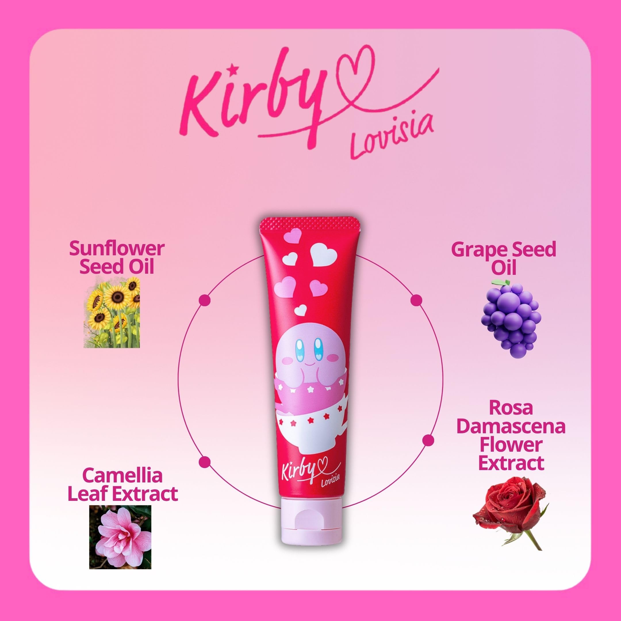 Lovisia Kirby ingredients image highlighting hyaluronic acid and collagen for smooth skin