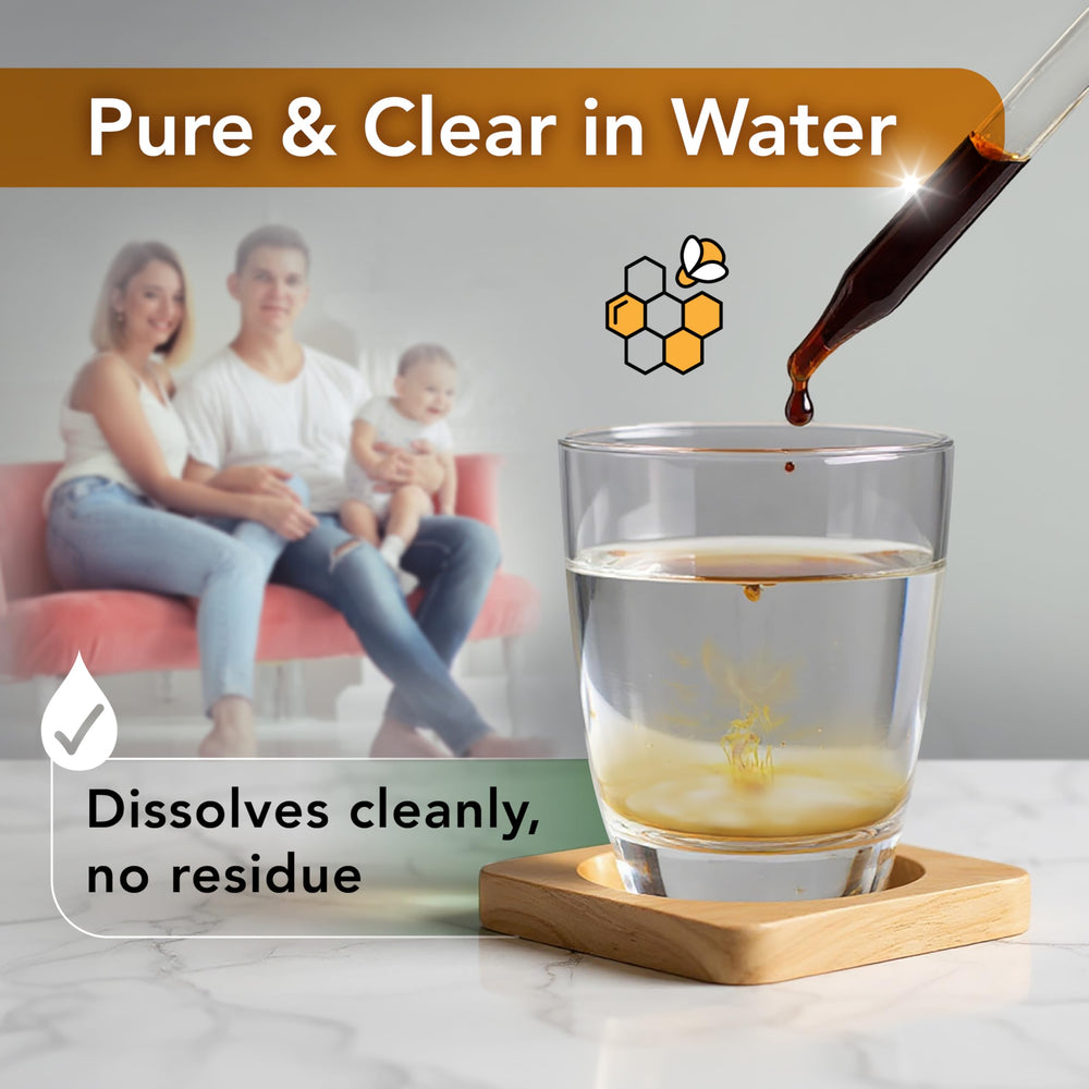 Alcohol-free propolis formula illustration.