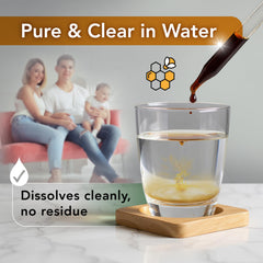 Alcohol-free propolis formula illustration.