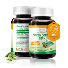 Front view of Lovita Green Coffee Bean Extract bottle