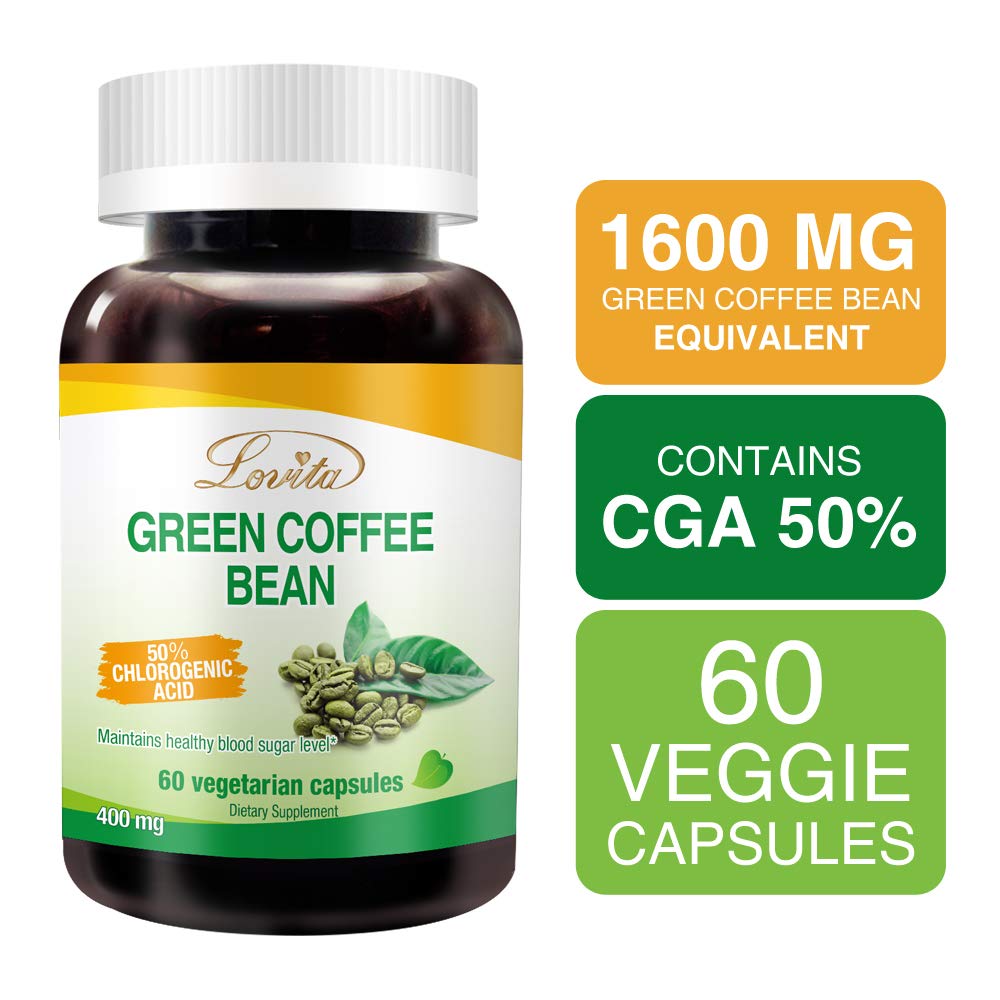 Lovita green coffee bean extract capsules in use