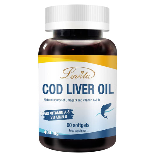 LOVITA Norwegian Cod Liver Oil bottle front view