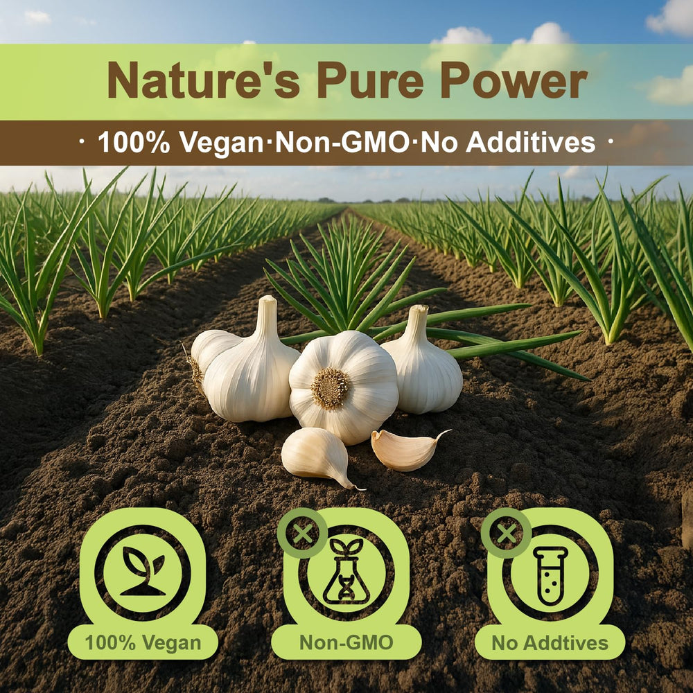 Third-party testing seal on LOVITA garlic extract packaging