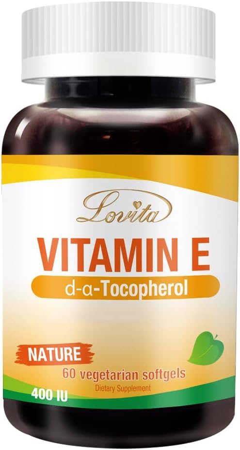 Close-up of a LOVITA Vitamin E softgel