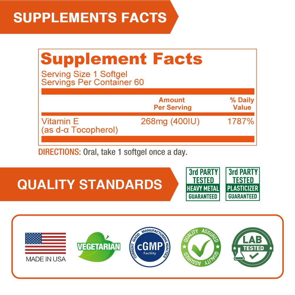 LOVITA Vitamin E ingredients and purity notes