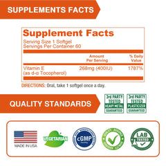 LOVITA Vitamin E ingredients and purity notes