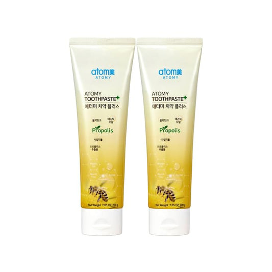 Front view of Low Fluoride Toothpaste with Propolis Extract 200g 2-pack