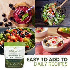 Low glycemic index indicator for WellVine prebiotic powder
