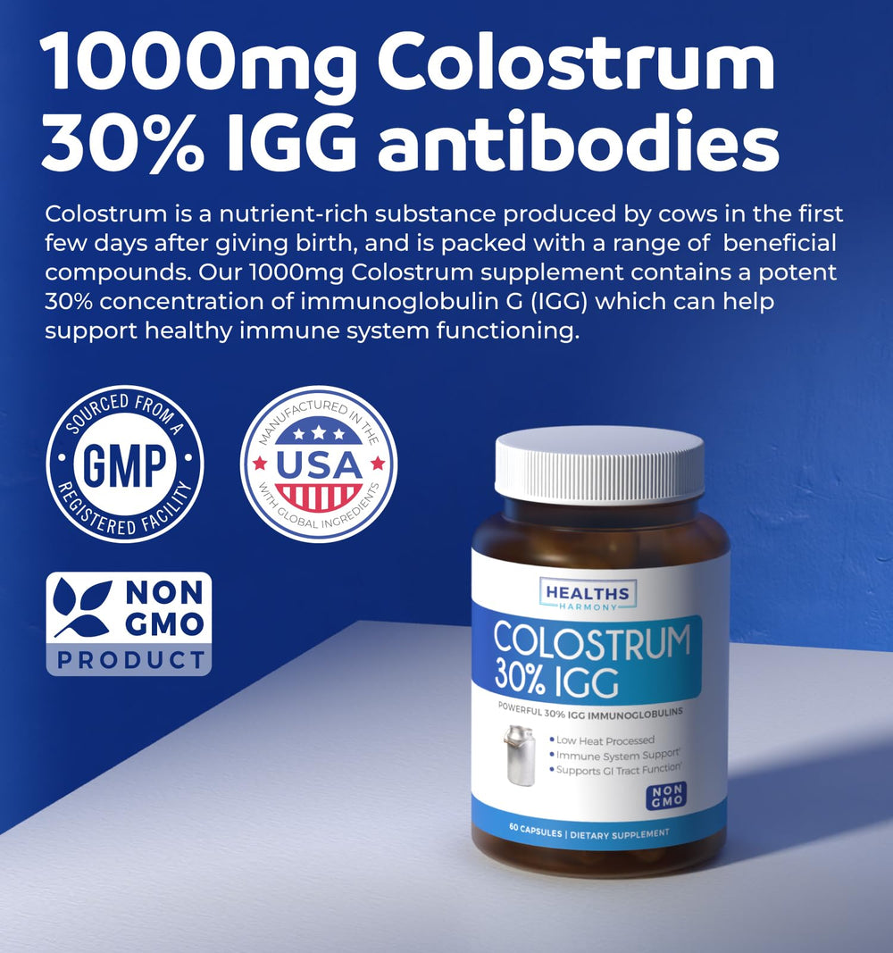 Low-heat processed colostrum for maximum potency