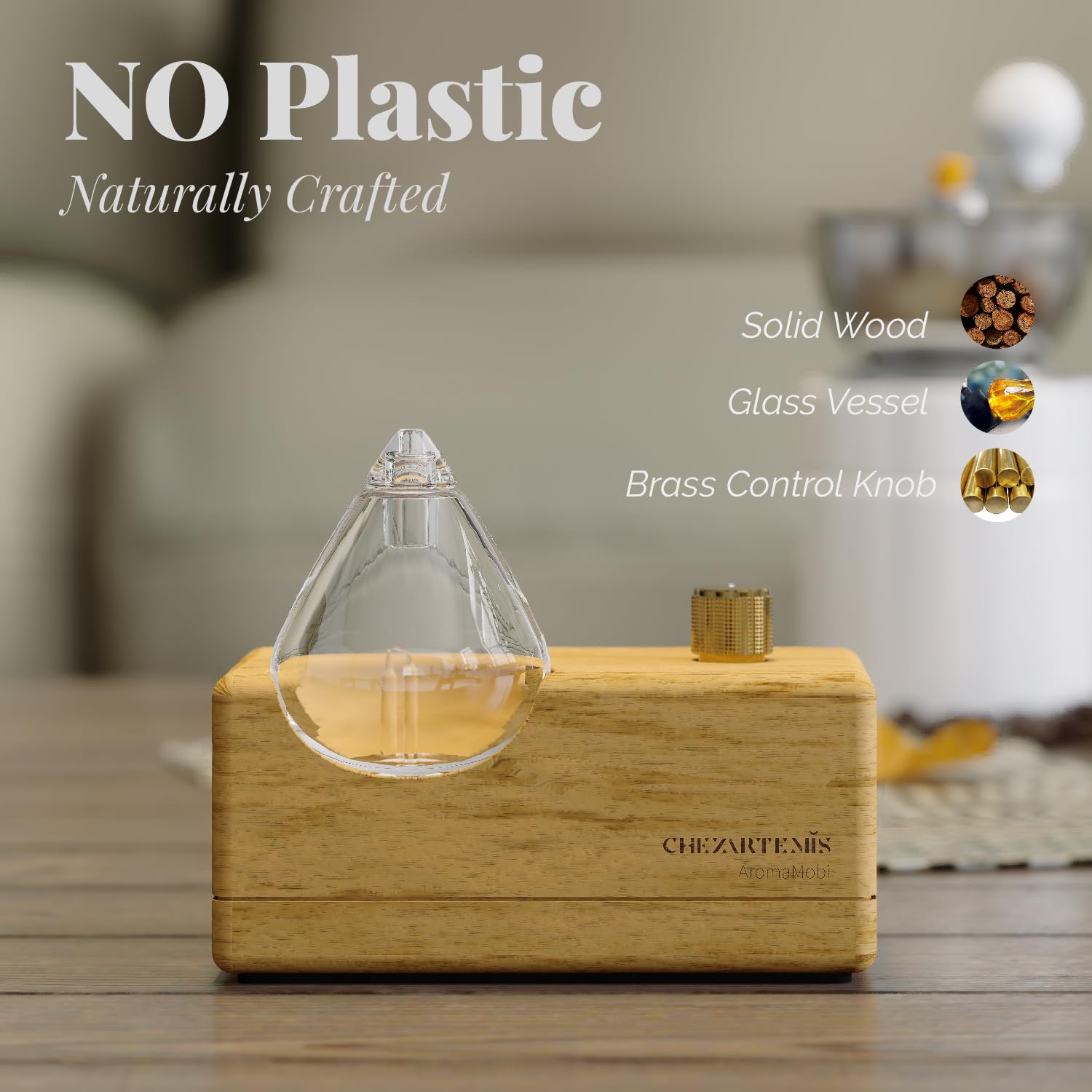 Low-noise operation of essential oil diffuser in a serene setting