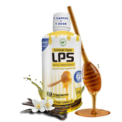 Bottle label for Nutritional Designs LPS Liquid Collagen & Whey Protein – Honey Vanilla