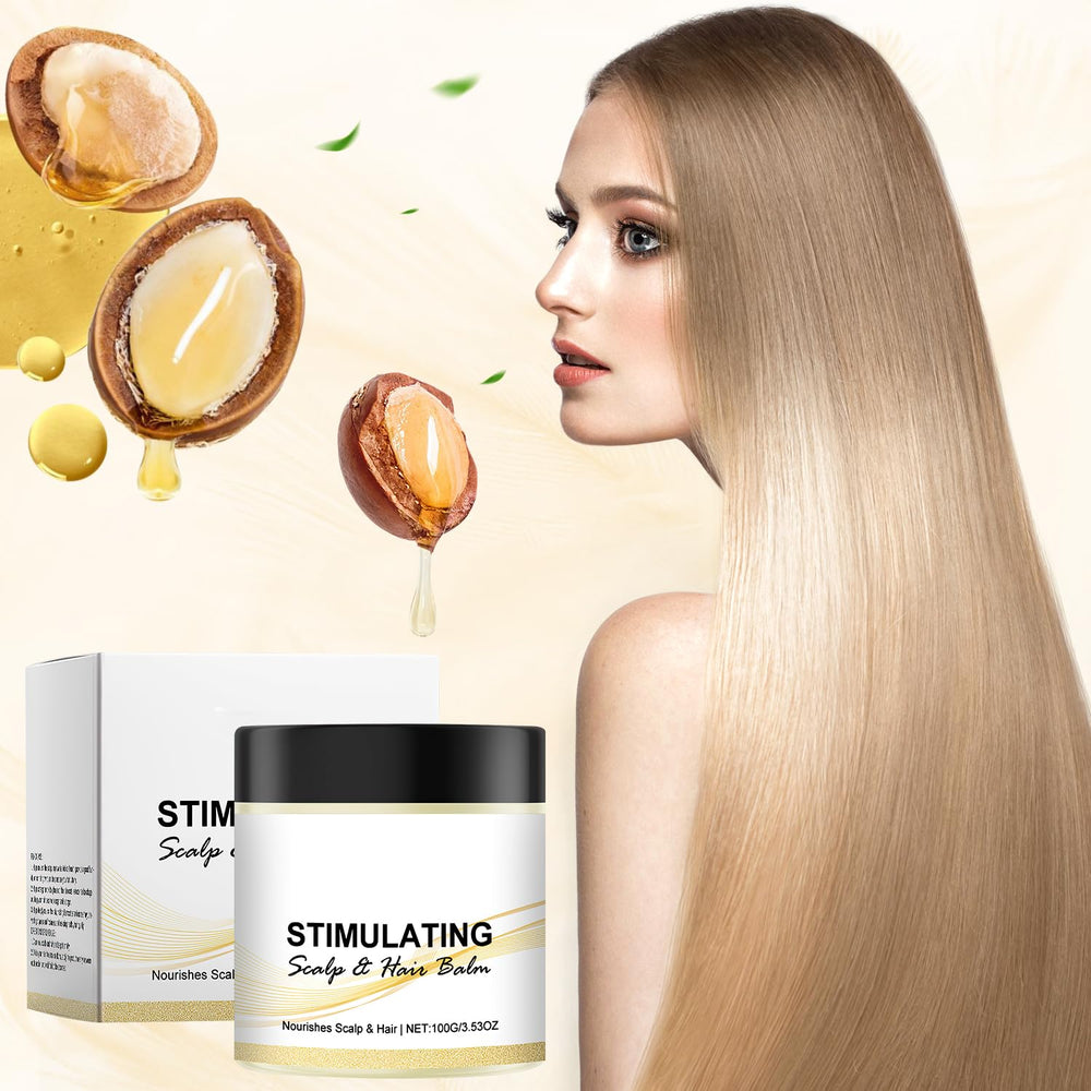 LSROUMEL balm on scalp demonstrates hydration and comfortable feel.